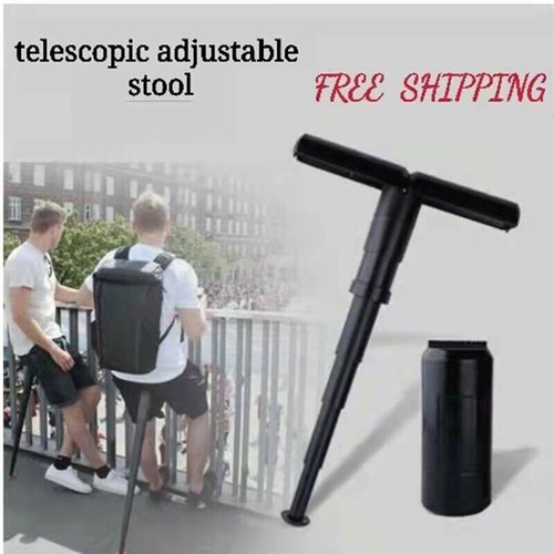 Portable folding stool - folding, cane