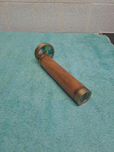 Brass wooden double - &, wheel