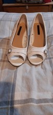 White Peep Toes Size 6.