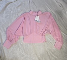 ZARA Pink Sheer Puff Sleeve