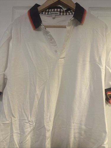 Aquascutum men white polo - men’s,