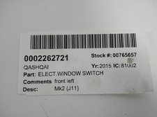 NISSAN QASHQAI WINDOW SWITCH