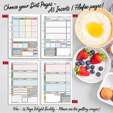 A5 Filofax/Inserts/Food Diet