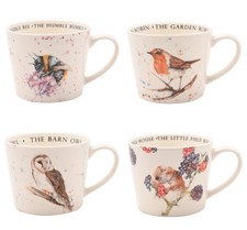 Meg Hawkins Artist Designed Fine China Wildlife Image Mugs Gift Boxed