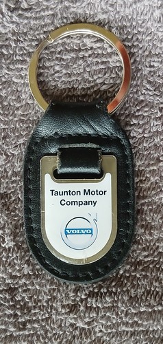 Volvo keyring black leather - volvo,