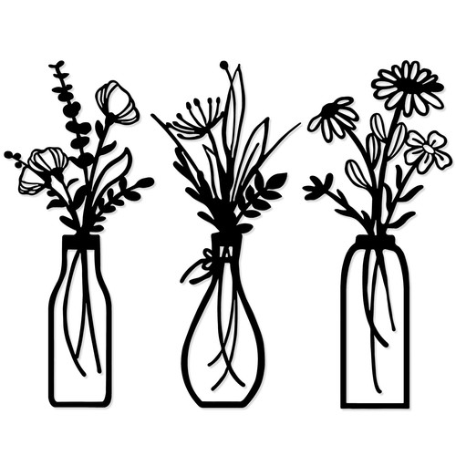 Pcs metal flowers wall - pcs, arts