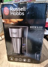 Russell Hobbs Brew & Go Filter Coffee Maker St Steel 650W with therma1 Mug 22630