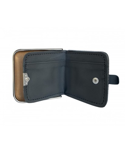 Square leather tray purse - square,