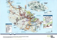 Malta Valletta & Gozo Ghawdex X1 X1a public transport bus + ferry maps 2016