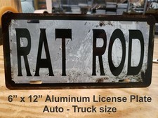 RAT ROD,  license plate, hot
