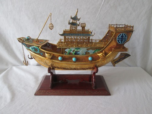Chinese solid silver - silver, gilt