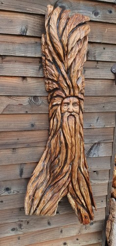 Chainsaw carved green - chainsaw,