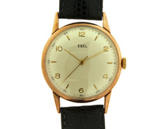 Vintage gents 9ct pink gold Ebel 104 manual wind 1954