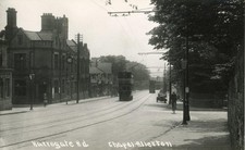 REAL PHOTO POSTCARD OF HARROGATE ROAD, CHAPEL ALLERTON, LEEDS, WEST YORKSHIRE