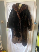 Vintage brown beaver lamb - , coat