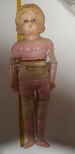 Large unusual antique wax over - wax,