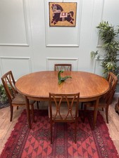 Stunning Mid Century Retro Teak Gplan Dining Table And Chairs, Danish Style 