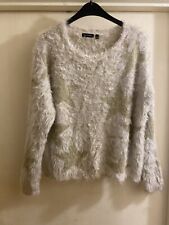 Ladies/ Women’s- Creme with Brown Star Pattern- Warm Jumper- Brave Soul- UK 16-L