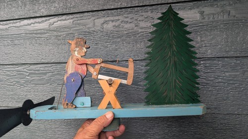 Vintage folk art lumberjack - art,