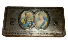 Vintage Rowntree Chocolate Tin King George & Queen Mary Silver Jubilee 1935