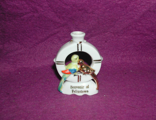 Antique porcelain parrots - porcelain,