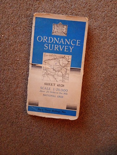 Vintage cloth ordnance survey - vintage,