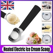 Heated Electric Ice Cream Scoop USB Rechargeable Heats to 158°F  IP67 UK Stock