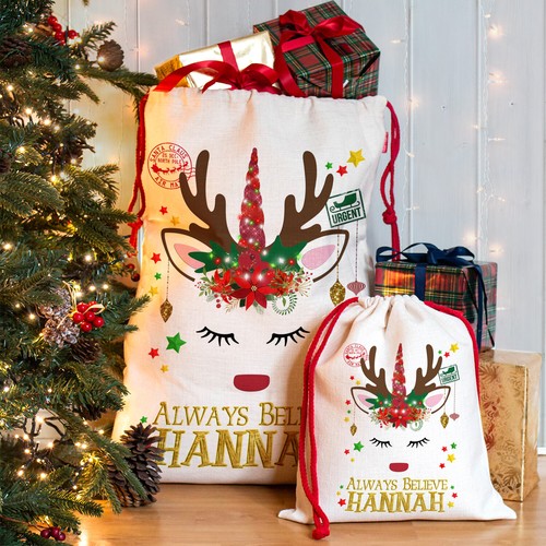 Unicorn santa sack - sack, christmas