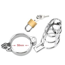 Male Metal Chastity Cage Belt