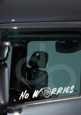 SCANIA NO WORIES X2 VINYL WINDOW STICKERS SCANIA HAULAGE CUSTOMISE GRAPHIC