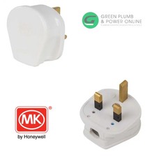 MK Electric 13A Safety Plug cable Mount 250V  646WHI