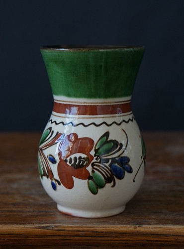 Vintage hungarian pottery vase - vintage,