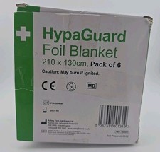 HypaGuard Foil Blanket 210x130cm Pack of 6 – Emergency Thermal Blankets