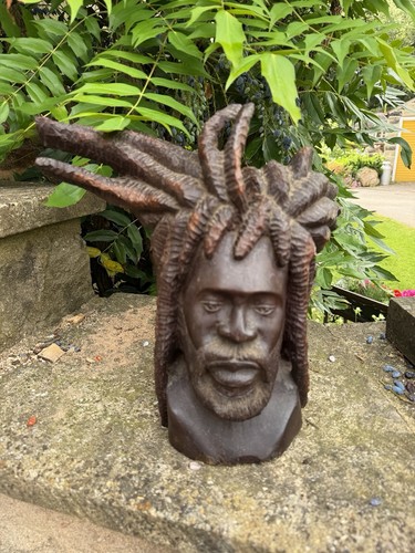 Vintage carved wooden - h/carved, bust