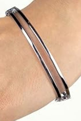 9ct white gold - gold, double