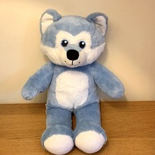 Build A Bear Blue Husky Plush Soft Toy 16"
