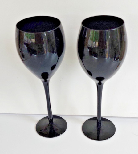 Wine glasses black - wine, with