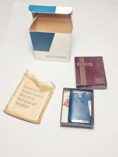 Vintage Ronson Varaflame Blue Cigarette Lighter with Original box & Description