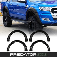 GLOSS BLACK WIDE WHEEL ARCHES FENDER FLARES FOR FORD RANGER T7 2015-2018
