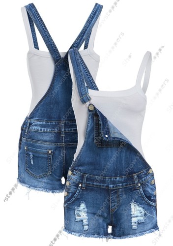 New dungaree denim shorts - denim,