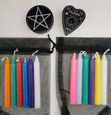 Mini Spell Candles/Holders Spell-Casting Mixed Colours Pagan Wiccan Magic Ritual