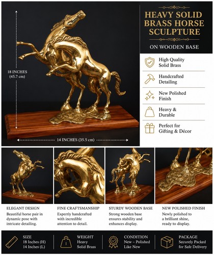 Heavy solid brass horse - heavy,