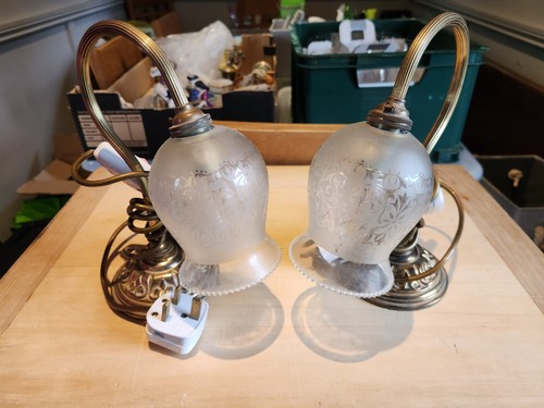 Pair solid brass - a, swan