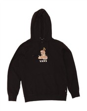 VANS Mens Graphic Hoodie Jumper XS Black Cotton DC35
