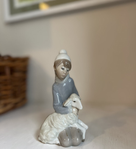 Lladro shepherd boy with - lladro, "shepherd