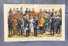 Antique 1913 The Police Force Law Enforcement of The World Book Print Picture