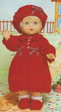 2098 DK Doll Premature Baby Girl 12-20" Tall Outdoors Outfit  Knitting Pattern