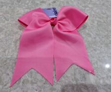 Large Double Bow Plain Cheerleader Hair Bow Bobble Elastic  🇬🇧 - BN