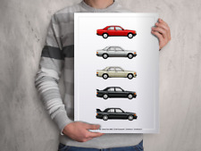 POSTER - MERCEDES W201 EVOLUTION - (A4 A3 A2 Sizes)  190E Baby Benz Evo II