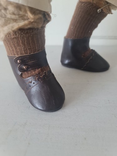 Antq leather doll - boots, shoes
